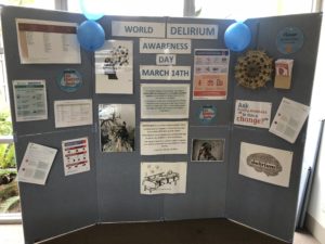 Poster board for World Delirium awareness day